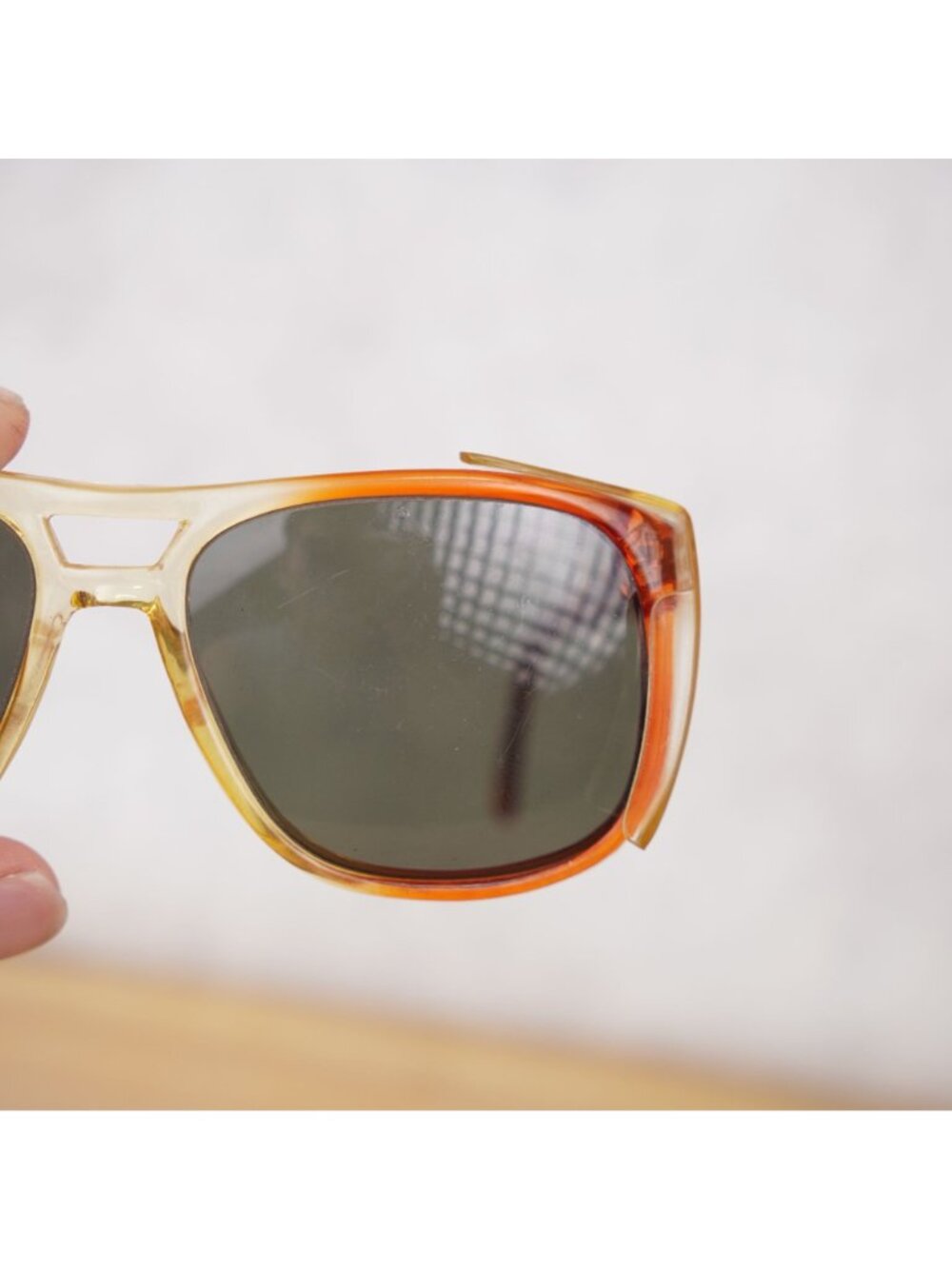 Vintage Titmus Z87 Safety Glasses Frame w Side Shields Brown Plastic Hong Kong - Picture 6 of 13